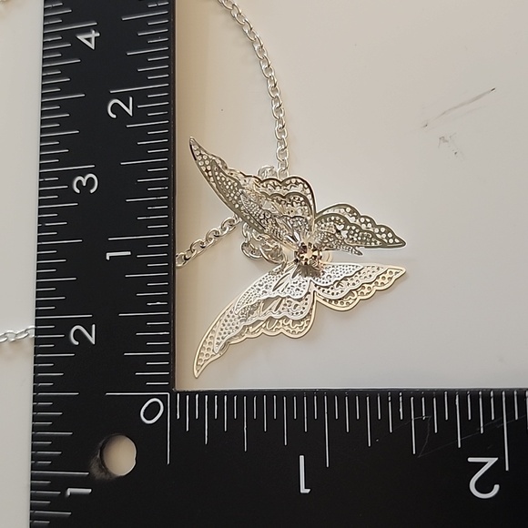 Boho Butterfly Necklace Amazing Detail   Chain NP#2 - Picture 2 of 2